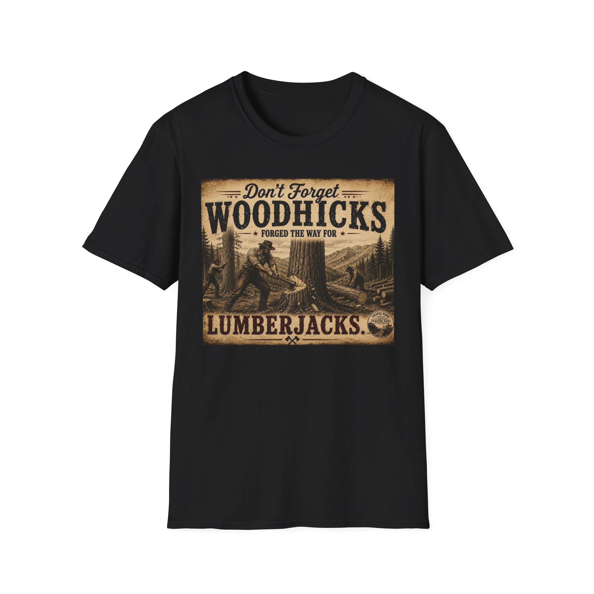 Woodhicks, Lumberjack T-Shirt | Vintage Logging Design