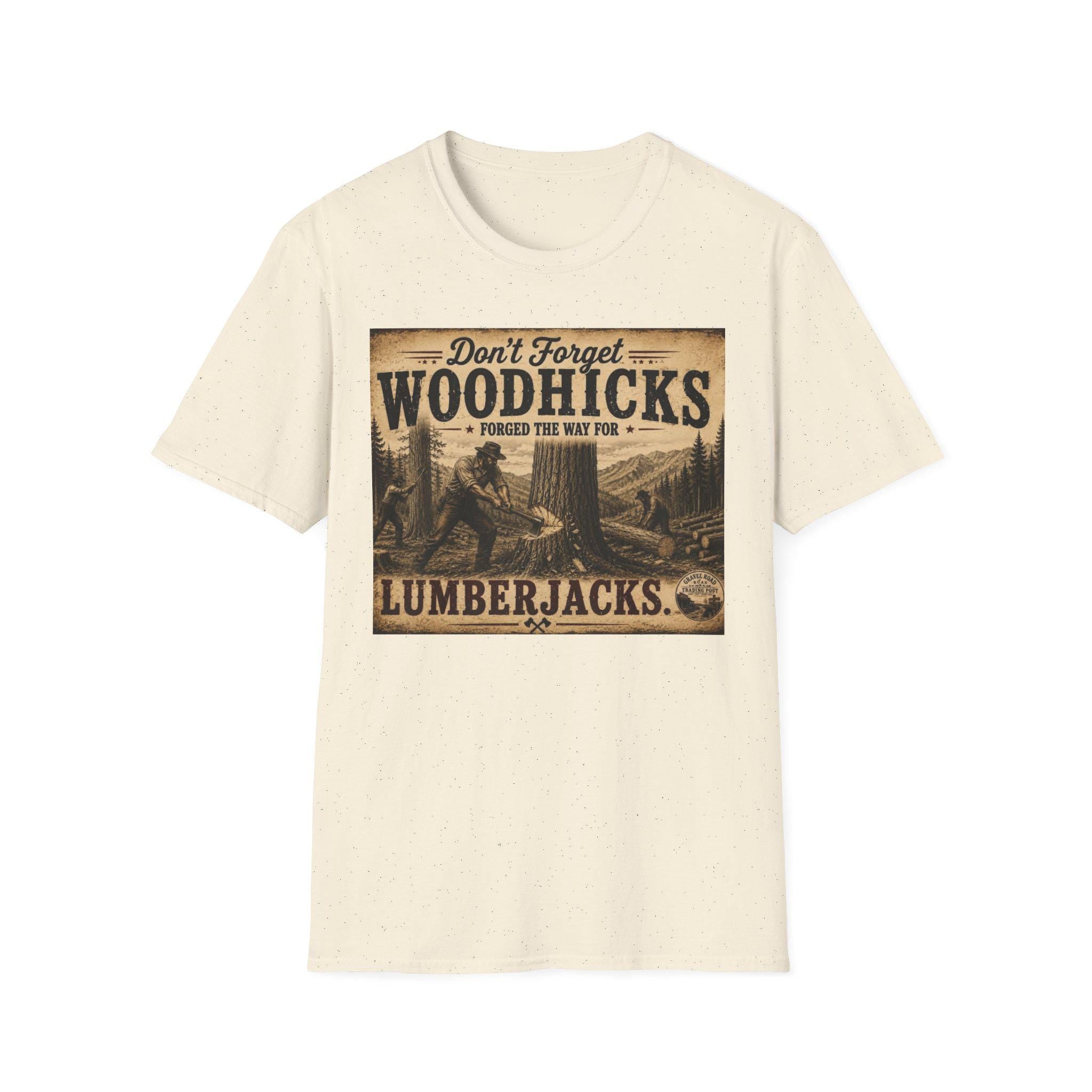 Woodhicks, Lumberjack T-Shirt | Vintage Logging Design