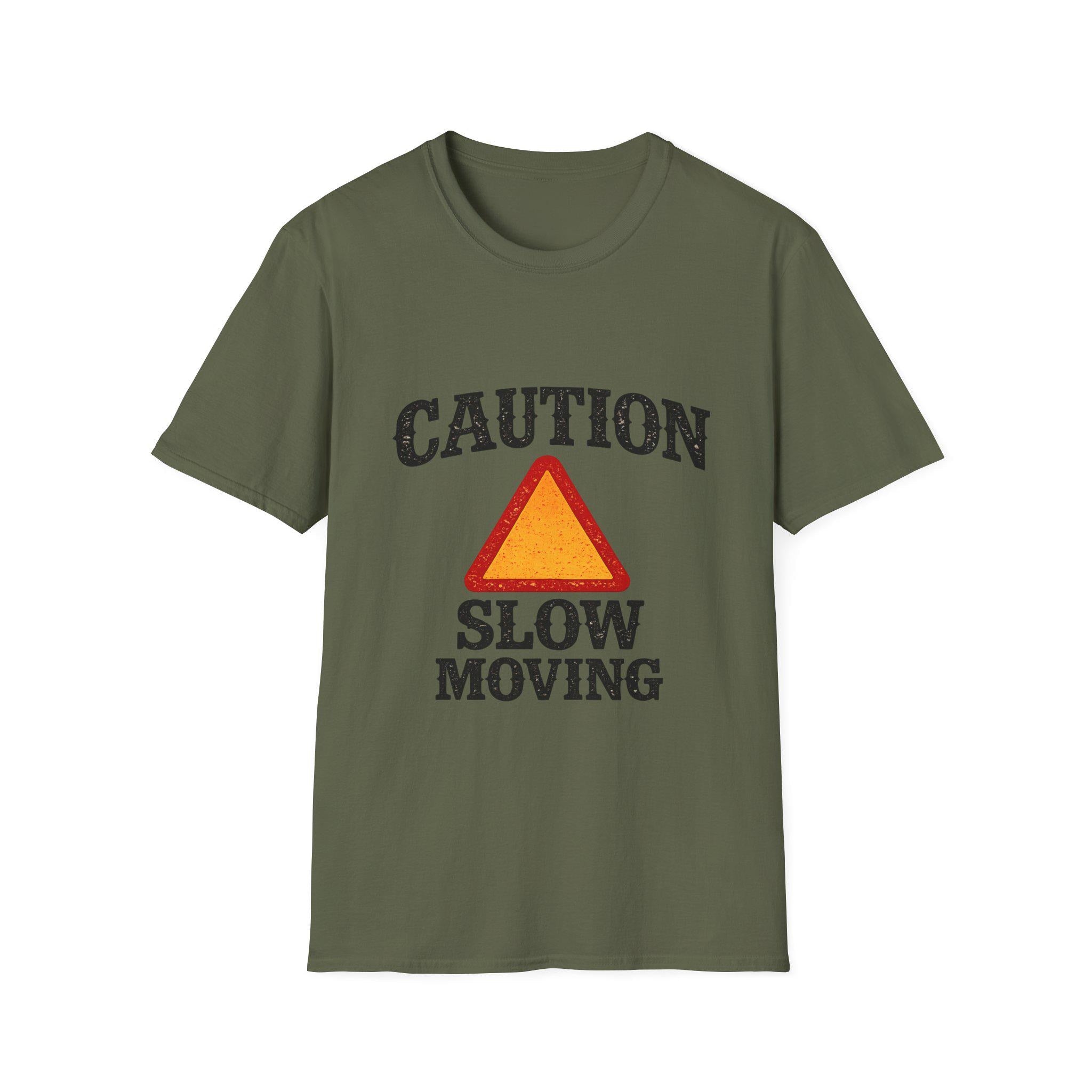 Caution Slow Moving T-Shirt | Warning Triangle Graphic Tee