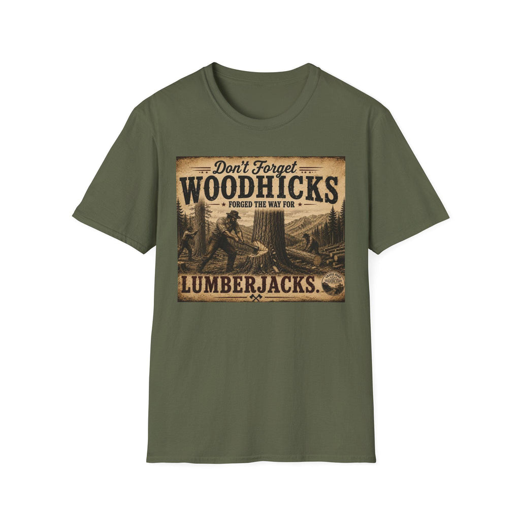 Woodhicks, Lumberjack T-Shirt | Vintage Logging Design