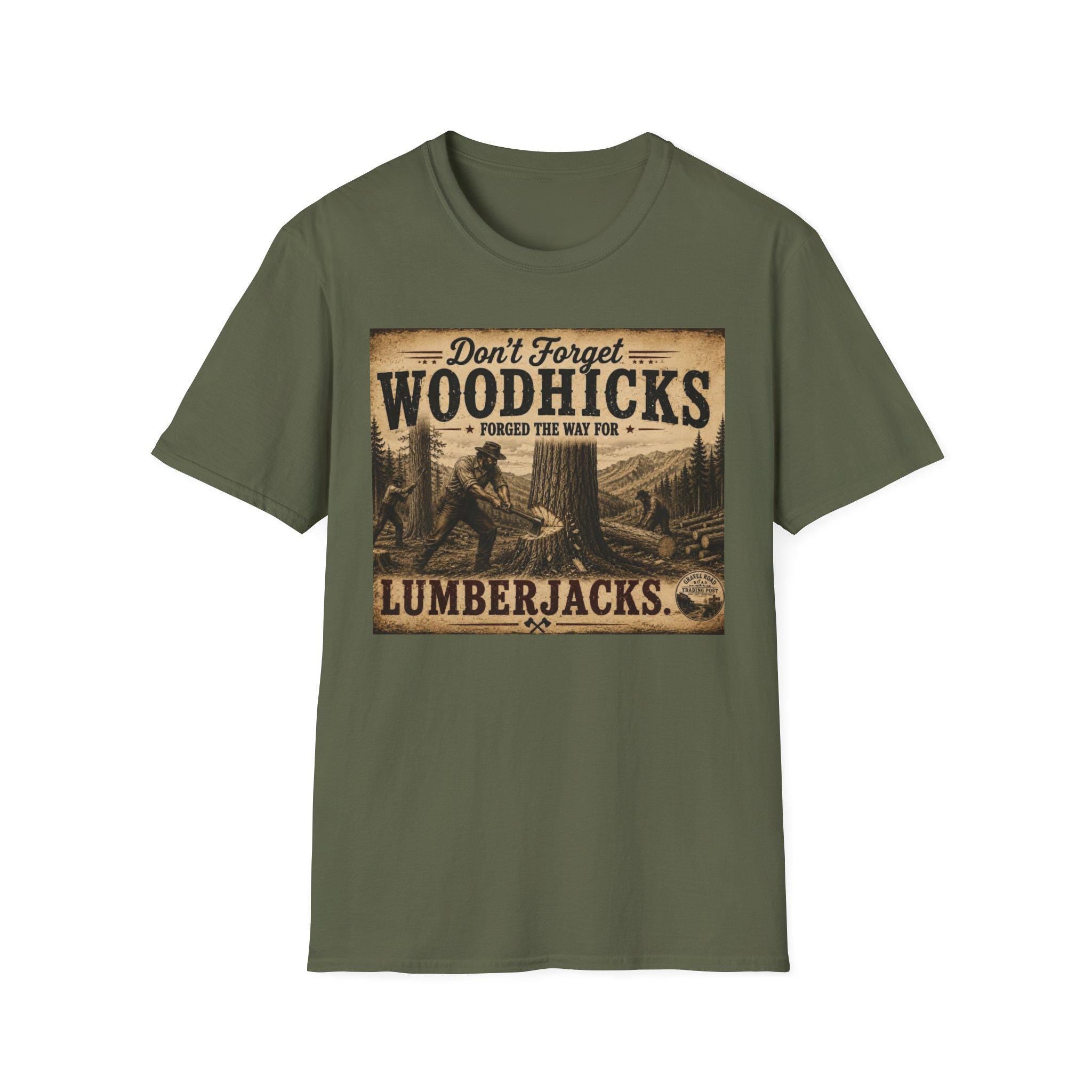 Woodhicks, Lumberjack T-Shirt | Vintage Logging Design